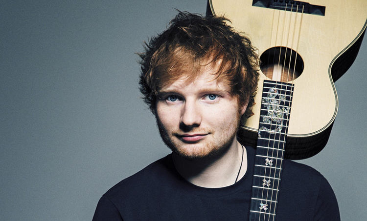ed sheeran portrait with guitar