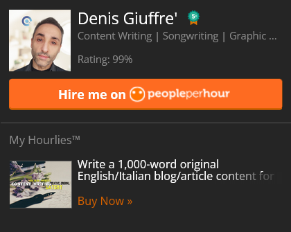 Hire me on PeoplePerHour for standard and custome content writing services